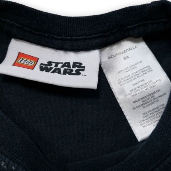 Disney Star Wars Lego Shirt Size 5/6 Toddler Kids Darth Vader Dark Side Graphic - Picture 4 of 5